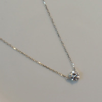 basic swarovski necklace / silver