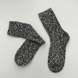 melange knit socks